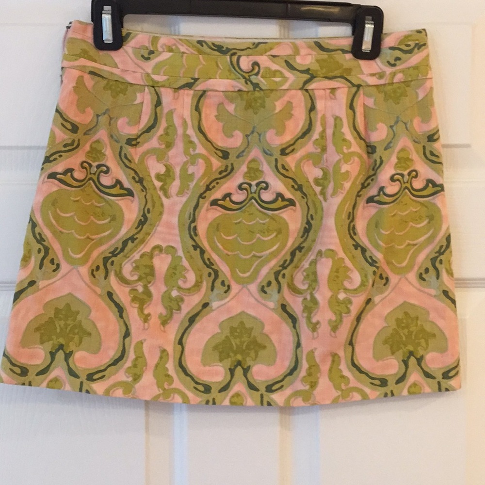 Pink and Green J Crew Mini Skirt